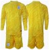 Maillot de foot Angleterre Gardien Extérieur vêtements enfant Europe 2024 Manches Longues (+ pantalon court)